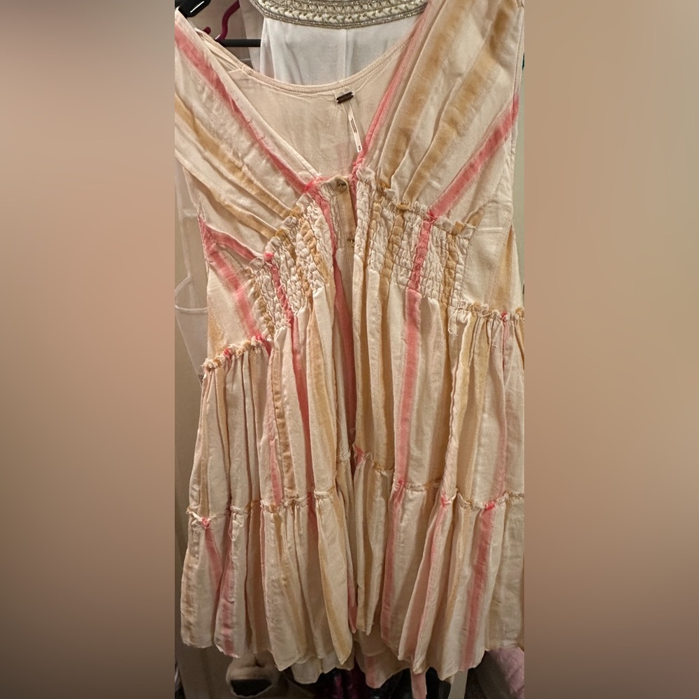 Free People Pink Striped Dress